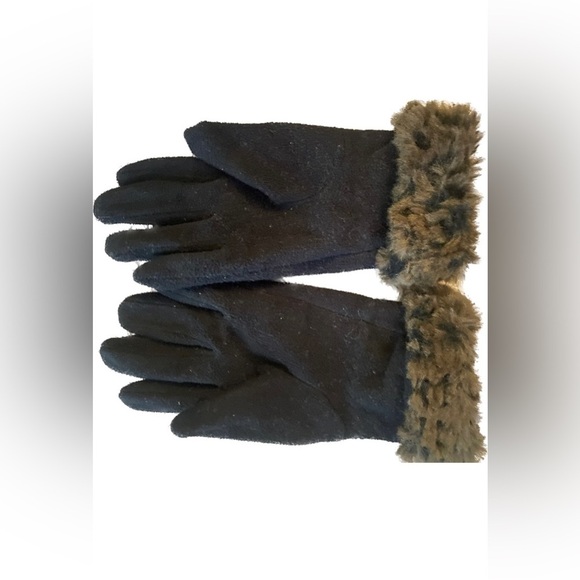 Ladies gloves with leopard accent - Picture 3 of 4